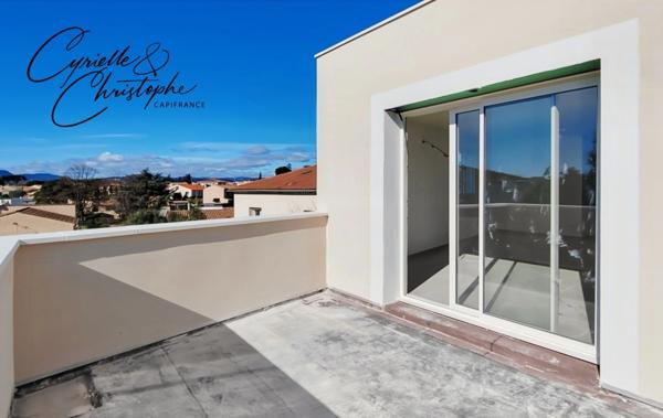 Dpt Hérault (34), à louer à SAINT-ANDRE DE SANGONIS, appartement T3 65m² avec deux terrasses et stationnement