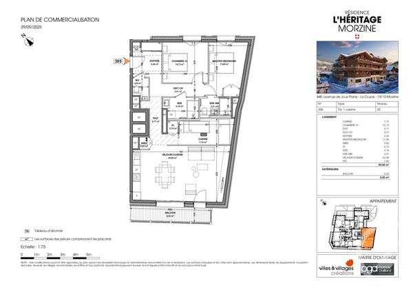 Appartement F3 Bis à vendre  4 pièces - 85,02 m2 MORZINE - 74