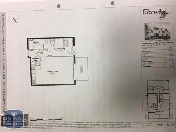 Appartement à louer 2 pièces 49.4m²