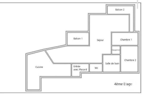 Appartement à vendre  4 pièces - 87,30 m 2   PARIS  - 75015