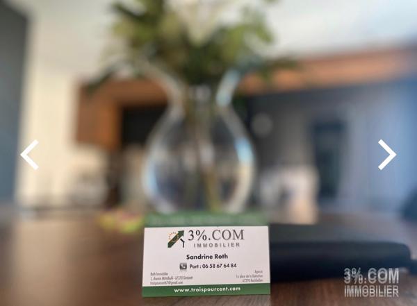 3%.COM Très beau F3 en rez de jardin  Mommenheim (67670)