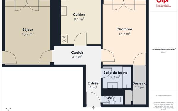Appartement à vendre    2 pièces • 53,38 m2 Chambéry