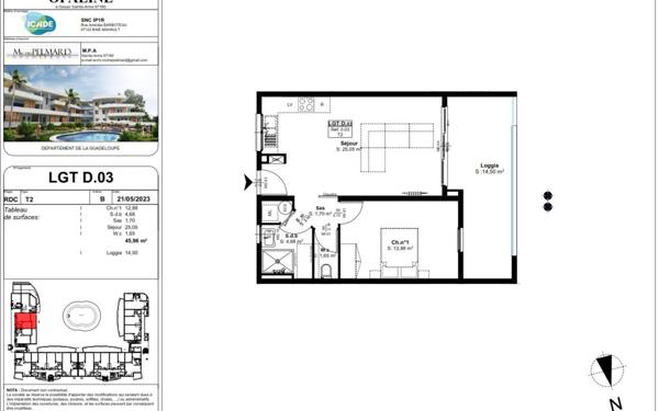 Appartement à vendre    2 pièces • 60 m2 Sainte-Anne