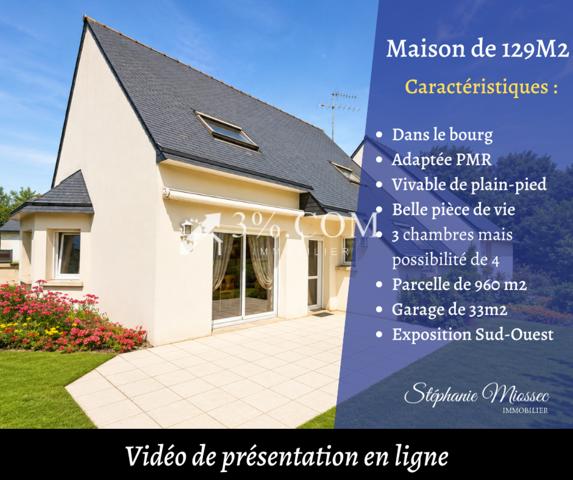 Maison
                                                                                                                                                                                                                                                                                                                        4 pièce(s)                                                                                                                                                                                                          3 chambre(s)                                                                                                                                                                                                          129.04  m²