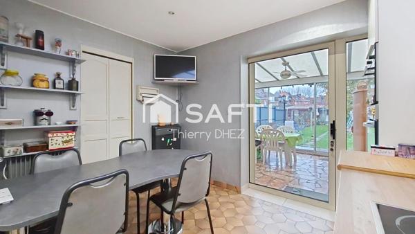 Maison spacieuse de 105m², rénovée, avec véranda, jardin et garage, au cœur d’un secteur calme et très recherché.