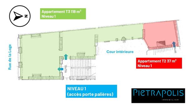 VIEUX LYON - Ensemble de 2 appartements DUPLEX d'environ 156 m² - NOMBREUSES POSSIBILITES