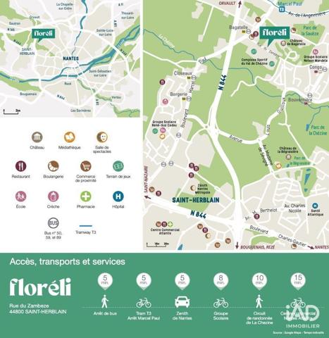 Appartement à vendre 3 pièces 61 m² Saint-Herblain