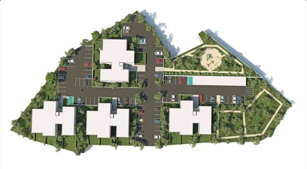 Appartement neuf de 70m2 en rdc avec jardin de 210m2 et garage en option