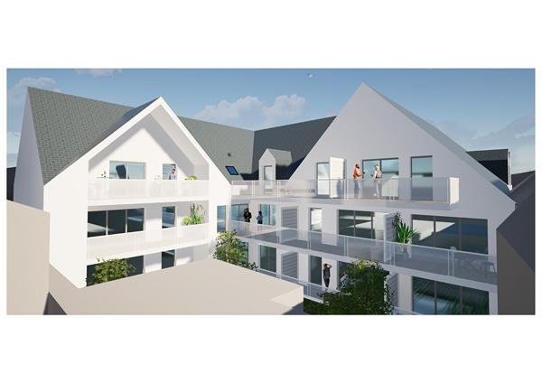 Résidence "TI GLENN" à vendre appartement 2 pièces de 53.60 m² au centre Ville de CONCARNEAU