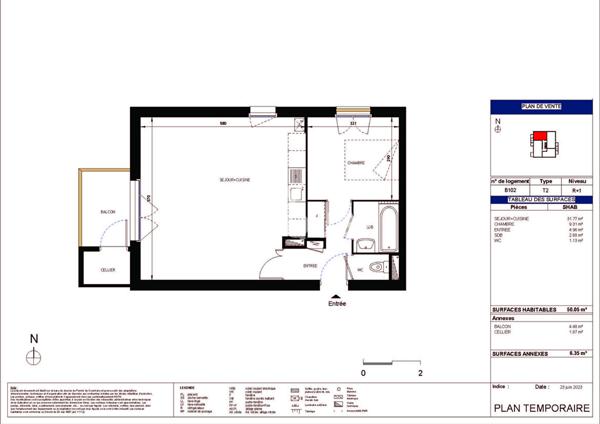 Appartement 2 pieces niché dans un écrin de verdure