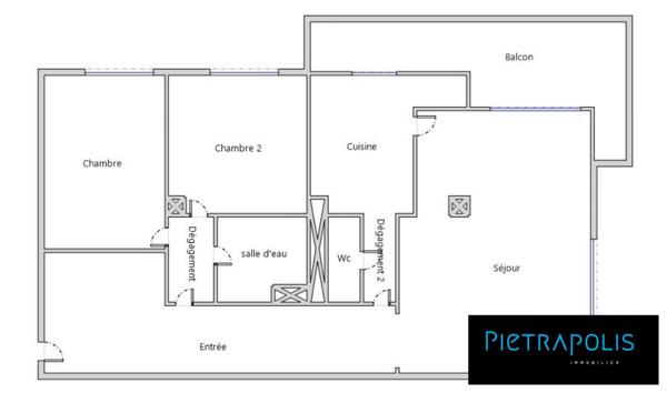 Caluire-T3 de 88m2 rue Chemin petit- Balcon-parking-vue panoramique