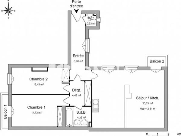 Location Appartement 3 pièces 81.09 m² - 9 RUE MICHELET Saint-etienne 42000