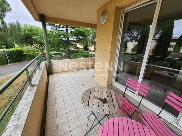 Appartement 2 pièces à Castanet Tolosan, proximité lac, parking, terrasse 51.25m²