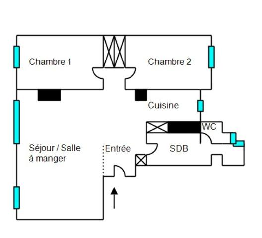 Appartement 3 pièces - 63 m²