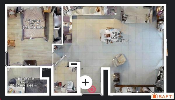 Appartement T2 de 52 m²  lumineux avec jardin et garage – Morestel (38510)