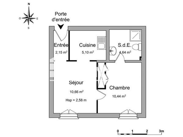 Location Studio 32.99 m² - 9 BD DE LA ROCADE Annecy 74000