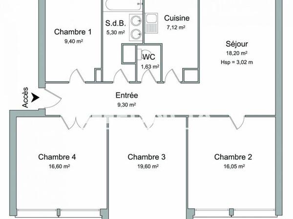Location Appartement 5 pièces 103.2 m² - 31 RUE ERCKMANN CHATRIAN Strasbourg 67000