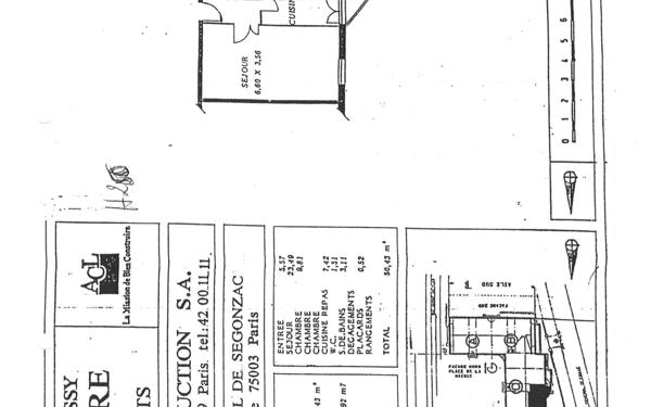 Appartement à louer    2 pièces • 51,84 m2 Massy