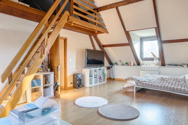 briques et silex sur terrain plat, 281 m2 6-7 chambres / beaux volumes de vie