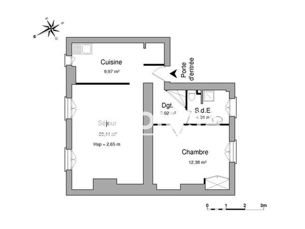 Location Appartement 2 pièces 49.8 m² - 17 RUE HENRI REGNAULT Paris 75014