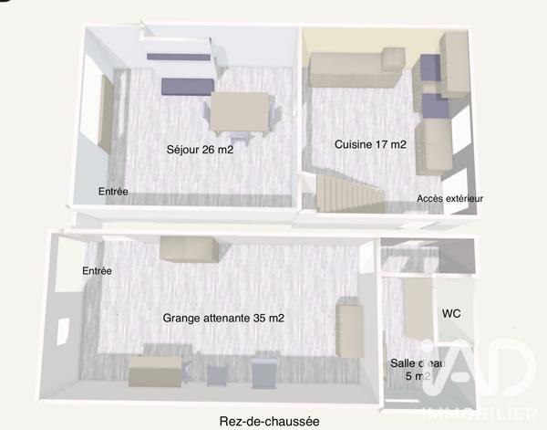 Maison à vendre 3 pièces 90,75 m² Logny-Bogny