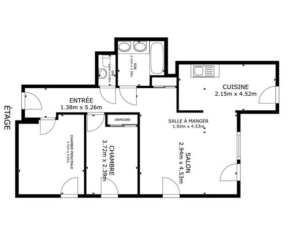 Appartement Meyzieu 3 pièces 62.5 m2 + balcon + parking - centre ville , Meyzieu