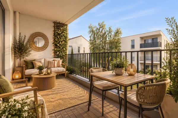 Appartement Meyzieu 3 pièces 62.5 m2 + balcon + parking - centre ville , Meyzieu
