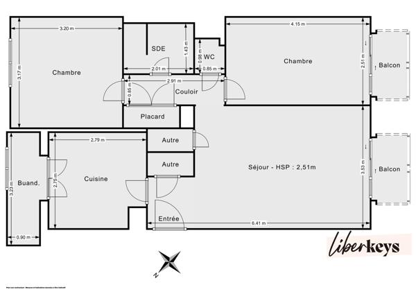 T3 lumineux de 56 m² avec loggia, cave et stationnement libre – Mazargues, Marseille 8ème