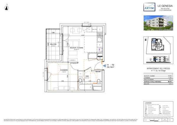 Appartement à vendre 2 pièces ANNEMASSE (74)