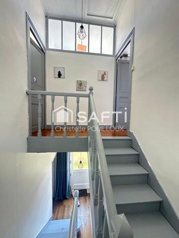 Maison,3 vastes chambres, dépendance, jardin clos