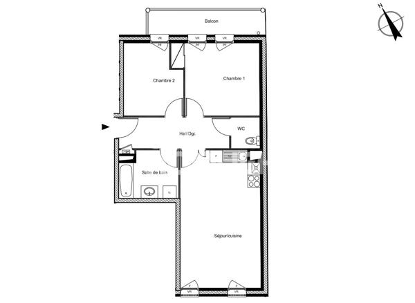 Appartement T3 avec balcon et parking - Quartier Saint-Louis