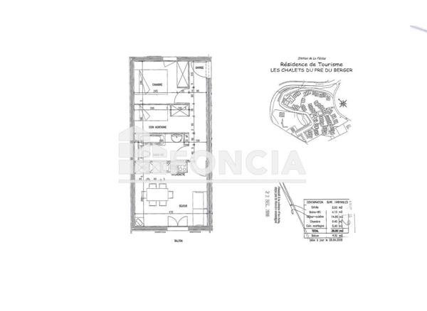 À vendre Appartement 2 pièces 38.9 m² - Les Déserts 73230