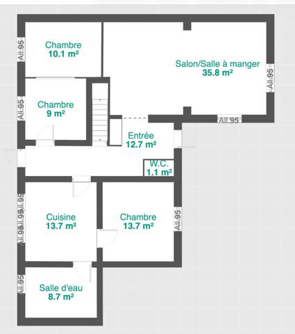 Maison 4/5 pièces 1085m2 de plain-pied sur 360 m2, La rochelle 17000