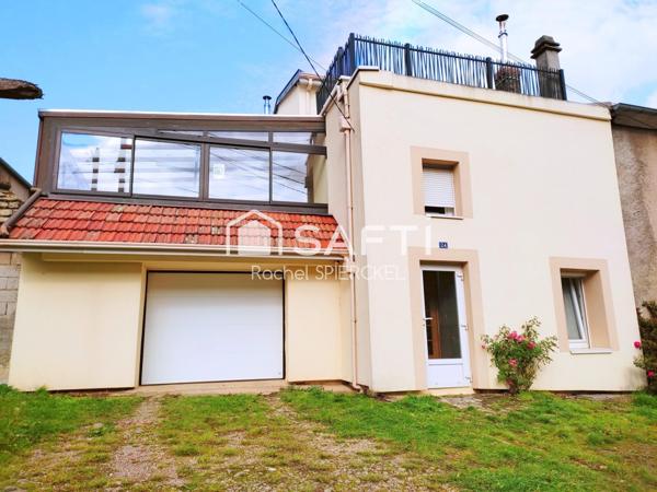 Charmante maison avec 4 chambres, 1 bureau, garage, jardin et véranda