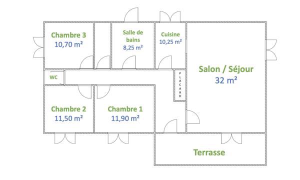 Maison 4 pièces - 99 m² Exclusivité efficity