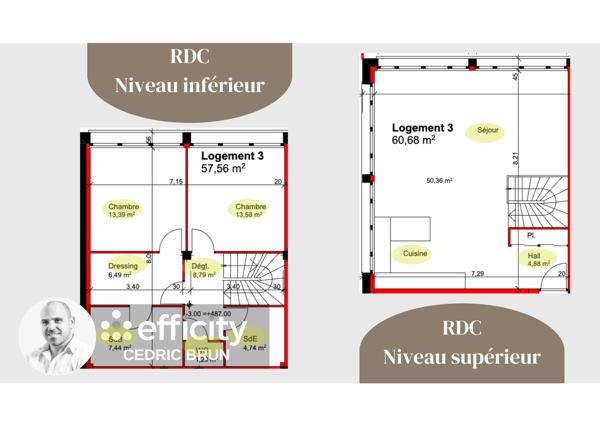 Appartement 3 pièces - 118 m²