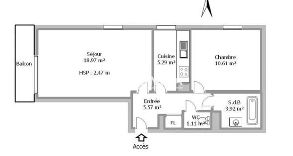 Location Appartement 2 pièces 45.47 m² - Lieusaint 77127
