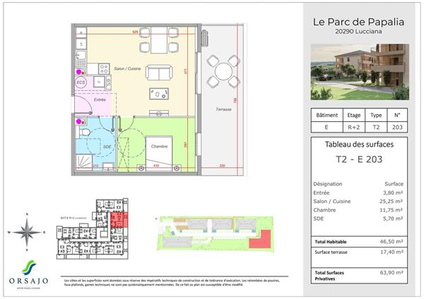 Programme Neuf - Appartements avec terrasse - Le Parc Papalia Lucciana