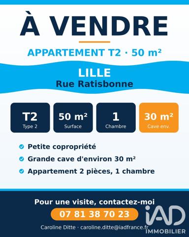 Appartement à vendre 2 pièces 49 m² Lille