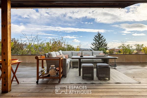 Maison en ossature bois avec vue spectaculaire