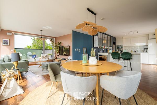 Appartement contemporain avec terrasse en plein ciel