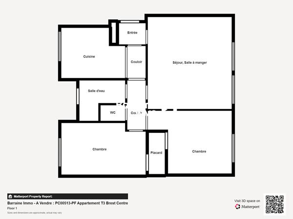 Vente appartement à Brest, 3 pièces 56m²