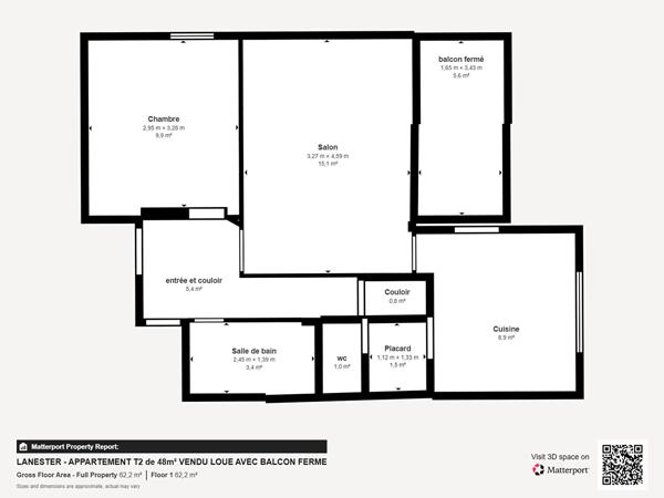 Vente appartement à Lanester, 2 pièces 48m²