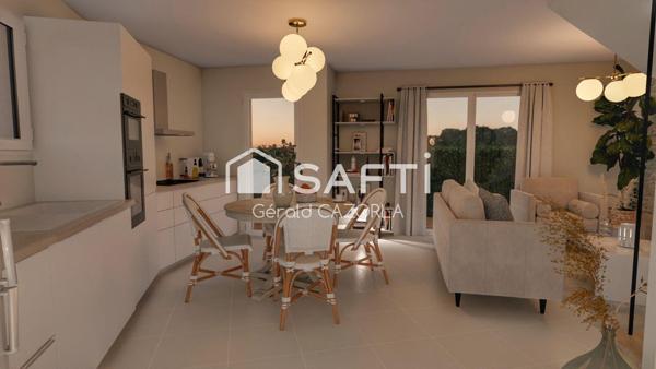 Belle maison de type 3 sur 179 m² de jardin.