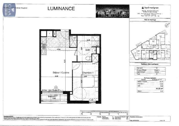 Appartement à louer 2 pièces 41.95m²