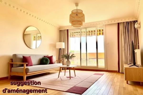 appartement 83m2 4 pieces 3 chambres avec balcon