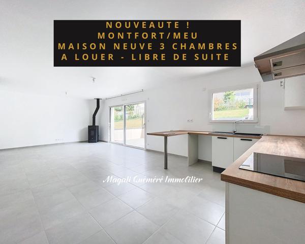 Montfort-sur-Meu (35160) A louer - Montfort sur Meu - Maison neuve 3 chambres - Moins de 30 min de la gare de Rennes.
