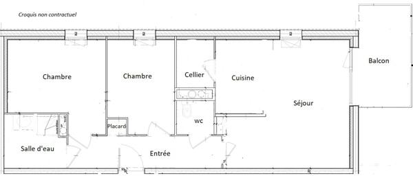 Appartement 3 pièces - 66 m² Exclusivité efficity