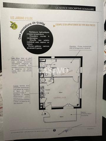 Vente Appartement 2 pièces de 40m² - 33127 Saint-Jean-d'Illac