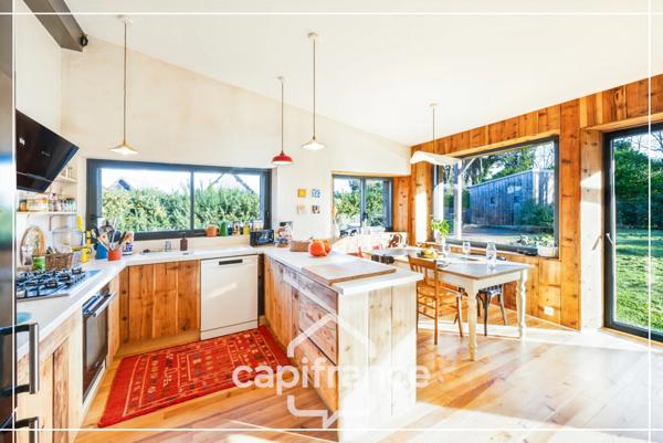 DPT DU FINISTERE (29) - CROZON (29160) - A VENDRE MAISON F5 + F2 ÉCOLOGIQUE EN BOIS - 135 M² HABITABLES - TERRAIN PLAT 1744 M²